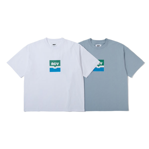 【ACY|エーシー】S/T TEE(S.BLUE , WHITE)