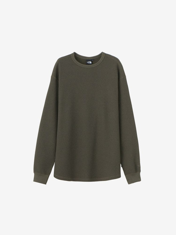 【THE NORTH FACE|ザノースフェイス】L/S WARM WAFFLE CREW/ロングスリーブウォームワッフルクルー(WX ホワイトミックスグレー , Z ミックスグレー , NT ニュートープ , UN アーバンネイビー , K ブラック)