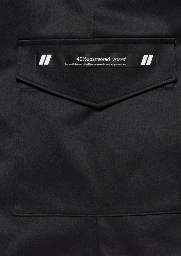 【WTAPS|ダブルタップス】MILT2601 / TROUSERS / POLY. SATIN (BLACK)