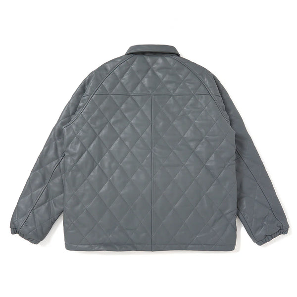 【CHALLENGER|チャレンジャー】QUILTING LEATHER JACKET/キルティングレザージャケット(GRAY,BLACK)