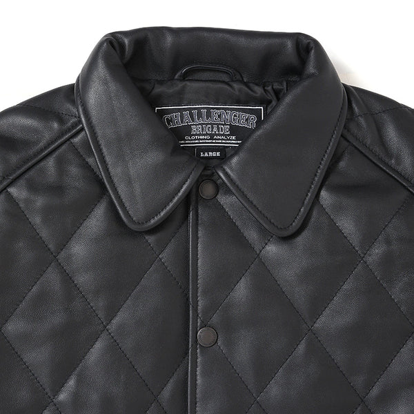 【CHALLENGER|チャレンジャー】QUILTING LEATHER JACKET/キルティングレザージャケット(GRAY,BLACK)