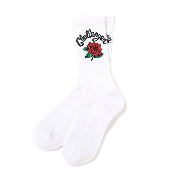 【CHALLENGER|チャレンジャー】ROSE SOCKS /ローズソックス(WHITE,PURPLE)