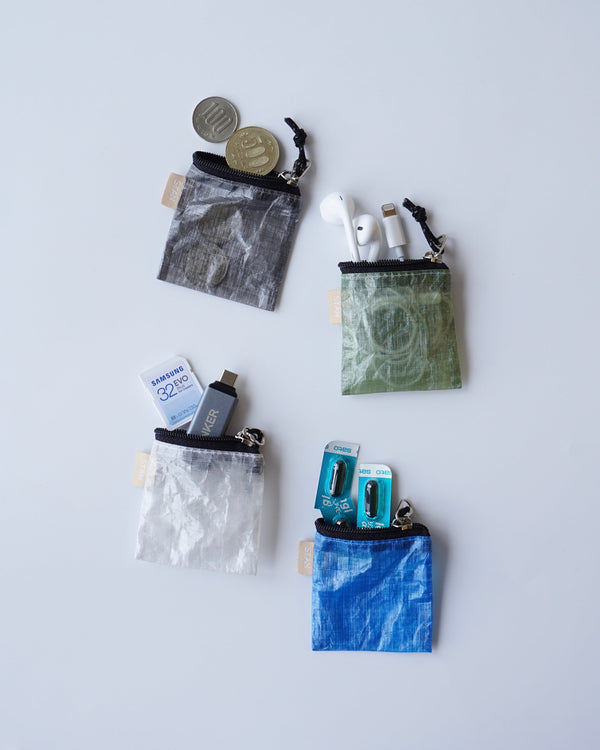 【STAN | スタン】DCF TINY ZIP PURSE/DCF タイニージップパース(WHITE , GREEN , BLUE , BLACK)