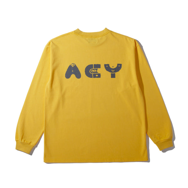 【ACY|エーシー】AK L/S TEE/エーケーLS Tシャツ(MUSTARD)