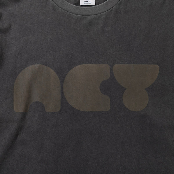 【ACY|エーシー】GDYE LOGO L/S TEE|ガーメントダイLS Tシャツ(S.GRAY , S.NAVY)