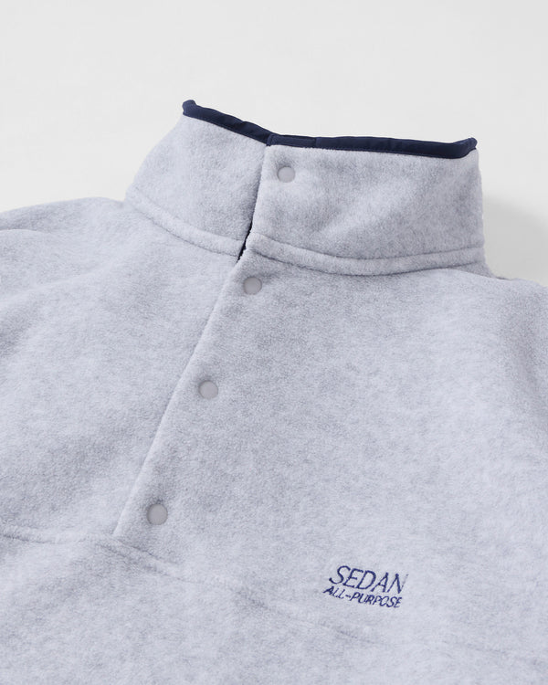 【SEDAN ALL-PURPOSE|セダンオールパーパス】FLEECE SNAP PULLOVER/フリーススナッププルオーバー(ASH , BROWN , BLACK)
