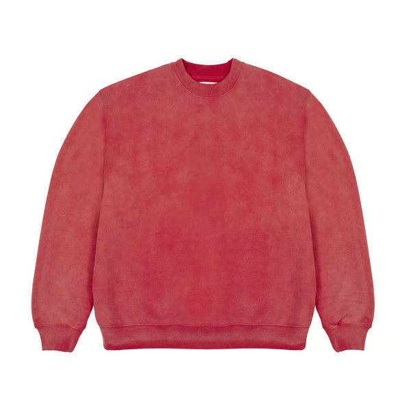 【YARDSALE|ヤードセール】BLEACHWAVE CREWNECK/ブリーチウェーブクルーネック(RED)