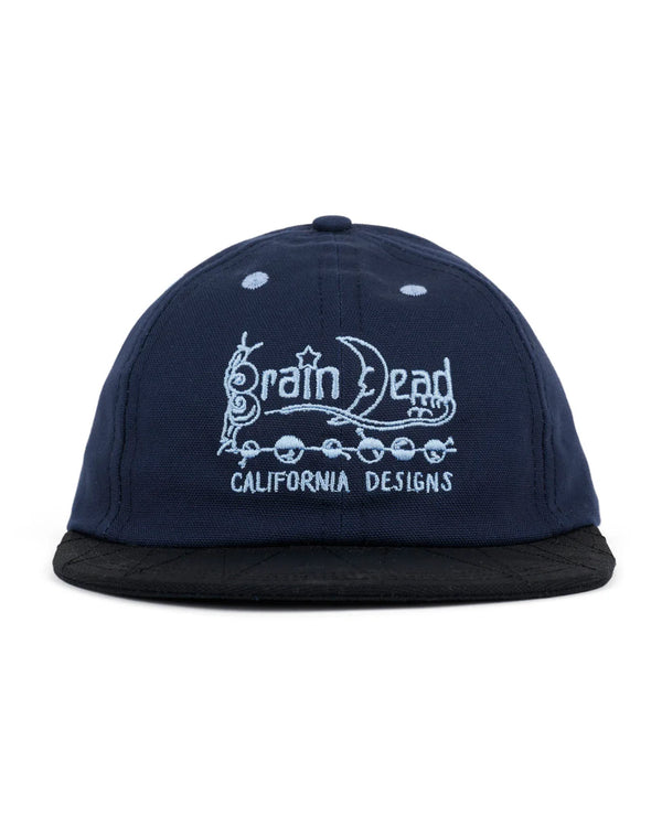 【BRAIN DEAD | ブレインデッド】CALIFORNIA DESIGNS LONG BRIM HAT/カリフォルニアデザインロングブリムハット(NAVY)