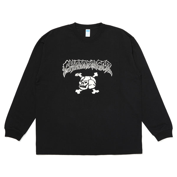 【CHALLENGER|チャレンジャー】L/S SKULL TEE (WHITE,BLACK)