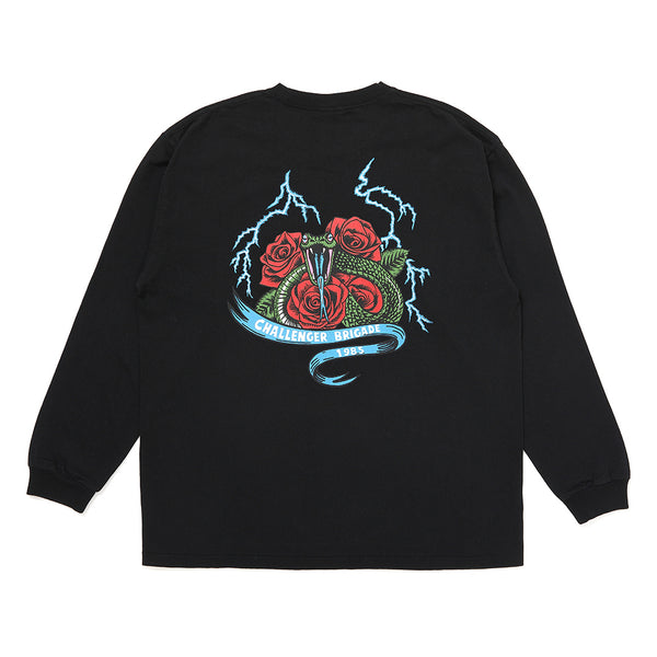 【CHALLENGER|チャレンジャー】L/S SNAKE TEE (WHITE,BLACK)