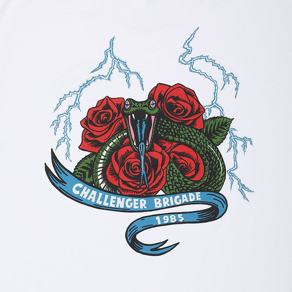 【CHALLENGER|チャレンジャー】L/S SNAKE TEE (WHITE,BLACK)