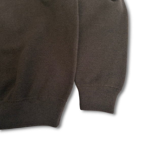 【CREPUSCULE|クレプスキュール】COTTON WOOL MOSS STITCH P/O(KHAKI , NAVY , BROWN , BLACK) 正規取扱店舗 公式オンライン通販 島根 松江 コットンニット 26FW