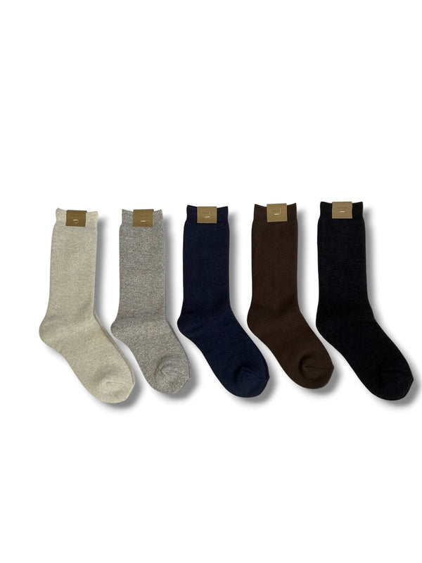 【CREPUSCULE|クレプスキュール】CO/WO SOX/コットンウールソックス(OATMEAL , L.GRAY , NAVY , BROWN , BLACK)