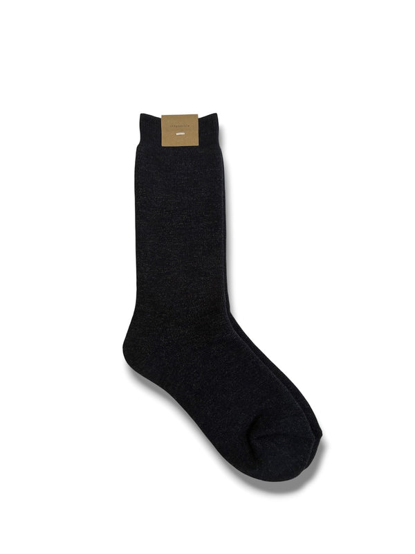 【CREPUSCULE|クレプスキュール】CO/WO SOX/コットンウールソックス(OATMEAL , L.GRAY , NAVY , BROWN , BLACK)