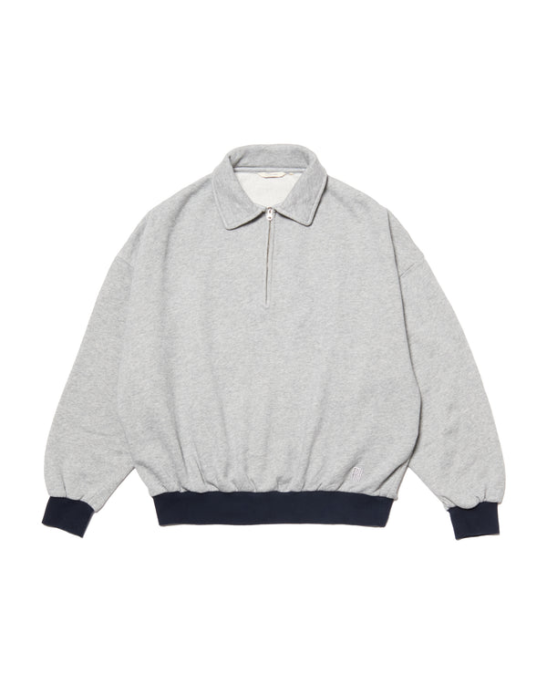 【FARAH|ファーラー】VINTAGE HALF ZIP SWEATSHIRT/ヴィンテージハーフジップスウェットシャツ(HEATHER GREY , FADED BLUE , FADED BLACK)
