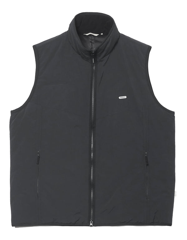 【FARAH|ファーラー】NYLON ZIP UP VEST/ナイロンジップアップベスト(BLACK)