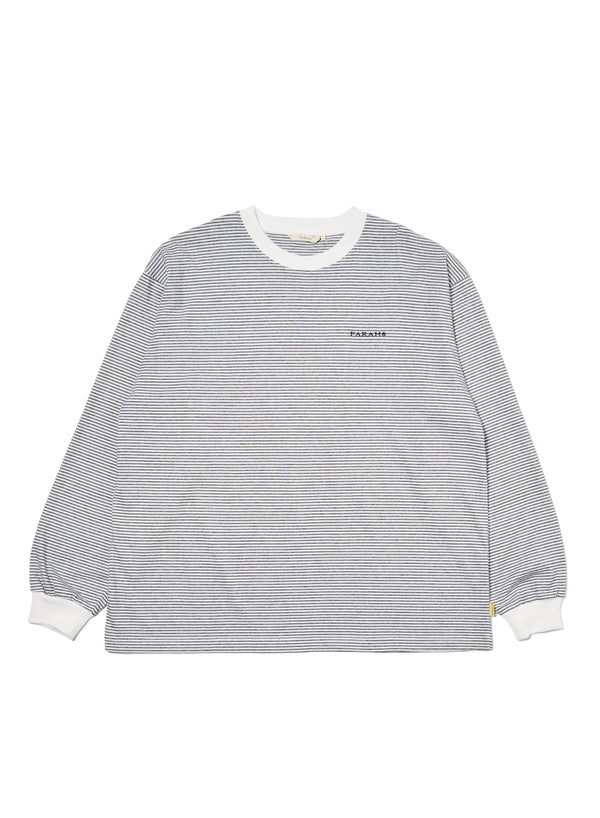 【FARAH|ファーラー】MULTI STRIPED L/S TEE/マルチストライプL/Sティー(WHITE)