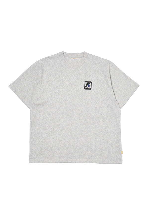 【FARAH|ファーラー】PRINTED GRAPHIC S/S TEE"CUBE LOGO"/プリンテッドグラフィックTシャツ"キューブロゴ"(HEATER GREY)