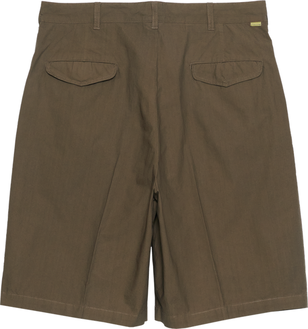 【FARAH|ファーラー】GARMENT DYE PIN TUCK WIDE SHORT/ガーメントダイピンタックワイドショーツ(BROWN , LIGHT GREY , LIGHT SAGE)