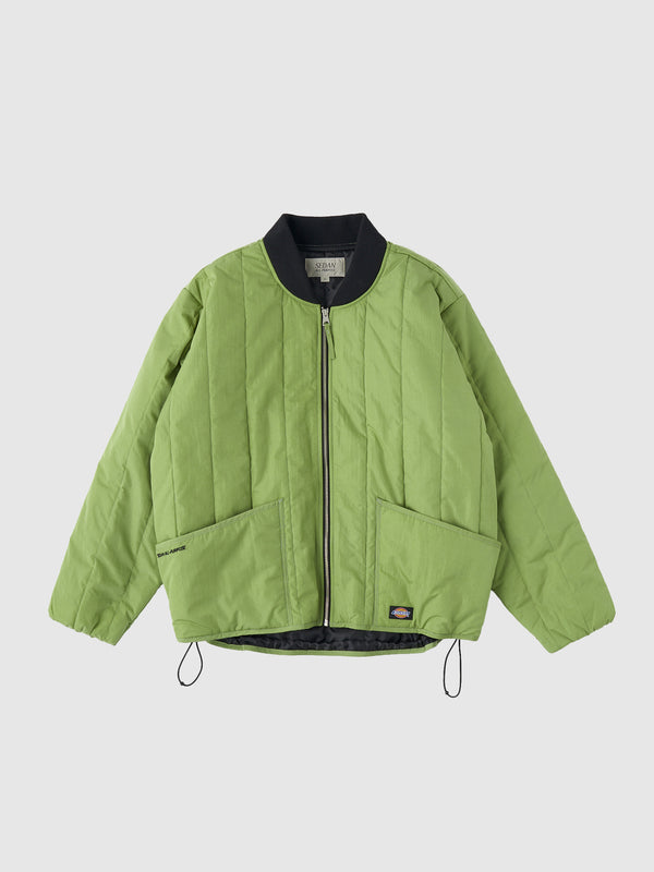 【SEDAN ALL-PURPOSE | セダンオールパーパス】DICKIES/QUILTED WORK JACKET/ディッキーズキルティングワークジャケット(FADED LIMEOIL BLACK)