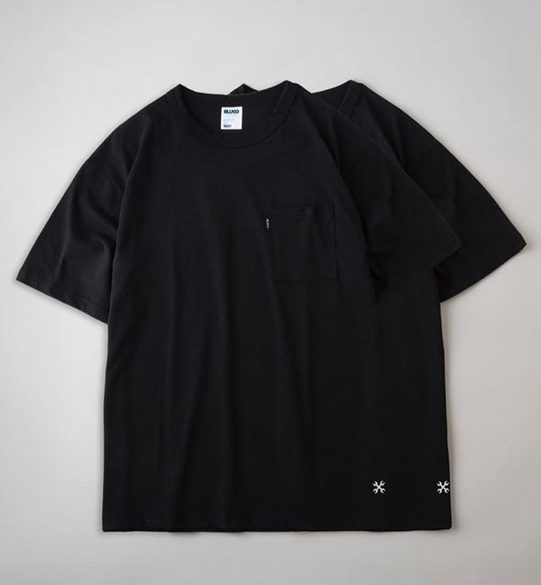 【BLUCO UNCROWD|ブルコ アンクラウド】2-PACK POCKET TEE /2-パックポケットTEE (BLACK)