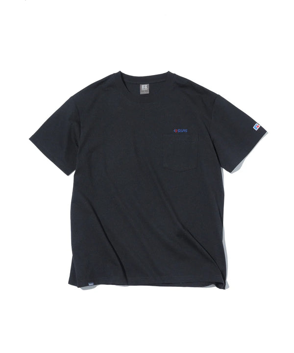 【SILAS|サイラス】SILAS×RUSSELL ATHLETIC POCKET S/S TEE/サイラス×ラッセルアスレティックポケットS/S TEE(BLACK)