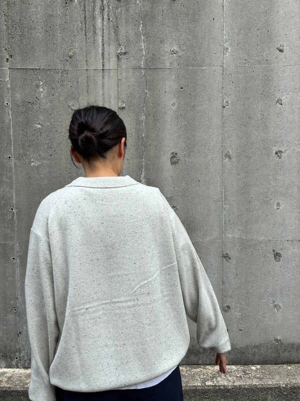 【CREPUSCULE|クレプスキュール】L/S POLO/ロングスリーブ ポロ(WHITE , GRAY , BLACK)