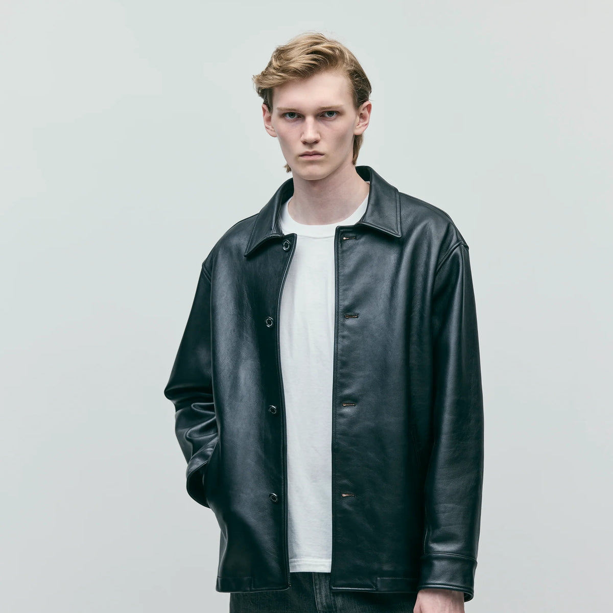 ジャケット・アウター NEIGHBORHOOD LEATHER CAR COAT BLACK S NEIGHBORHOOD|ネイバーフッド LEATHER CAR COAT/レザーカー