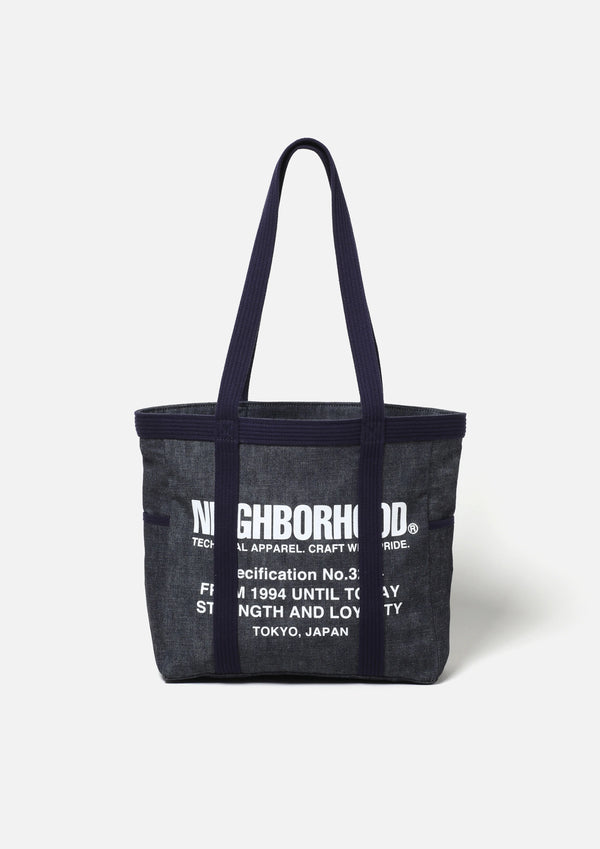 【NEIGHBORHOOD|ネイバーフッド】DENIM TOTE BAG-M/デニムトートバック-M(INDIGO,BLACK)