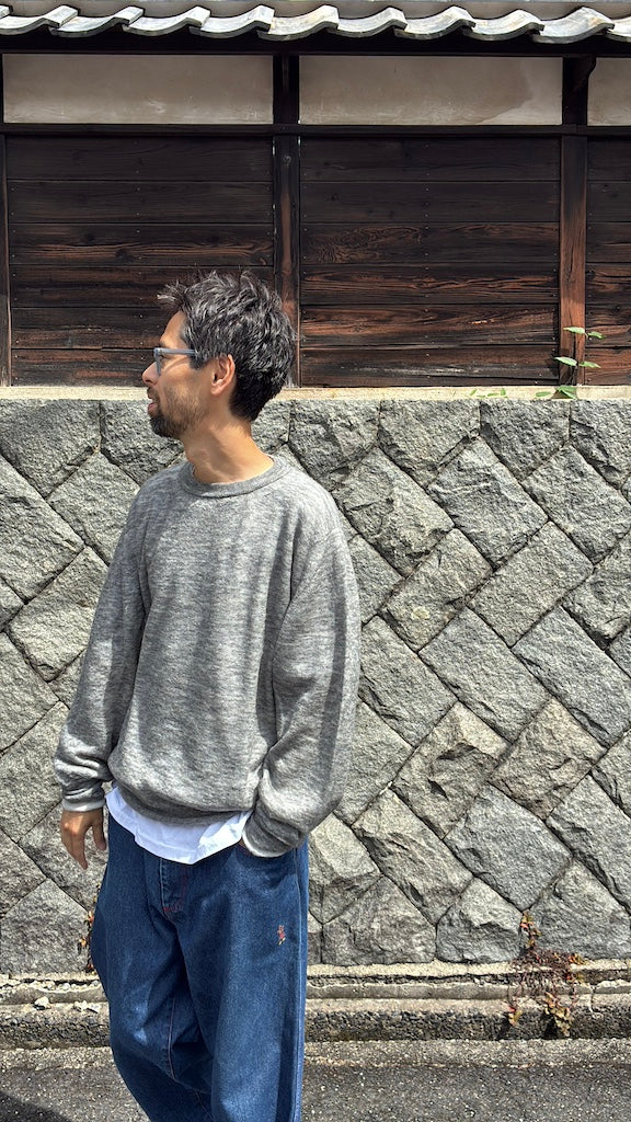 【CREPUSCULE|クレプスキュール】W/G MOHAIR REVERSIBLE P/O(BLACK/GRAY , GRAY/L.GRAY)