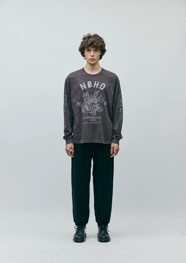 【NEIGHBORHOOD|ネイバーフッド】HERRINGBONE SWEAT PT/ヘリンボーンスウェットパンツ(GRAY,BLACK)