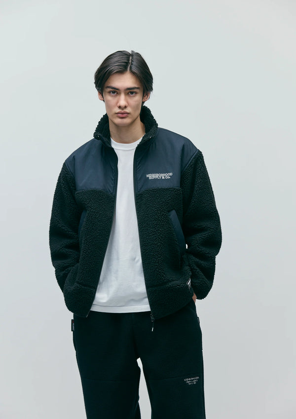 【NEIGHBORHOOD|ネイバーフッド】FLEECE JACKET/フリースジャケット(BLACK)