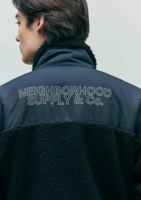 【NEIGHBORHOOD|ネイバーフッド】FLEECE JACKET/フリースジャケット(BLACK)