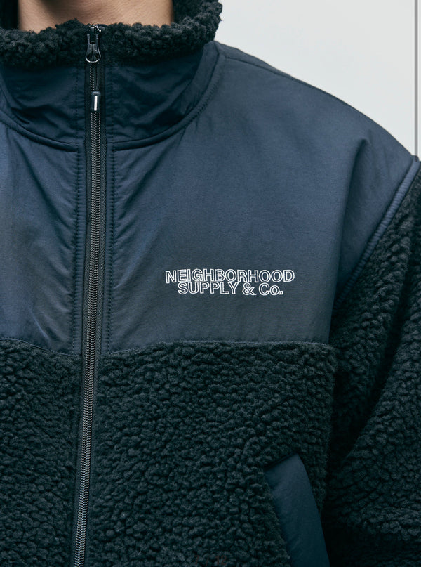 【NEIGHBORHOOD|ネイバーフッド】FLEECE JACKET/フリースジャケット(BLACK)