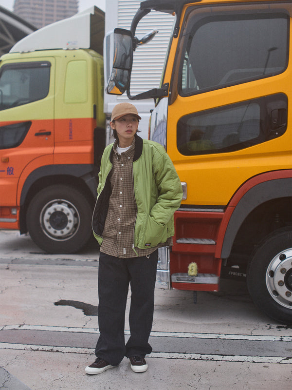 【SEDAN ALL-PURPOSE | セダンオールパーパス】DICKIES/QUILTED WORK JACKET/ディッキーズキルティングワークジャケット(FADED LIMEOIL BLACK)