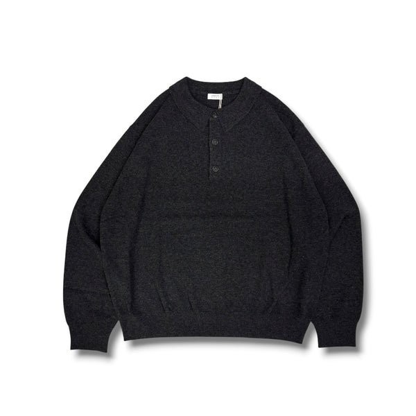 【CREPUSCULE|クレプスキュール】KNIT POLO/ニットポロ(WHITE , GRAY , BLACK) 正規取扱店舗 公式オンライン通販 島根 松江 26FW