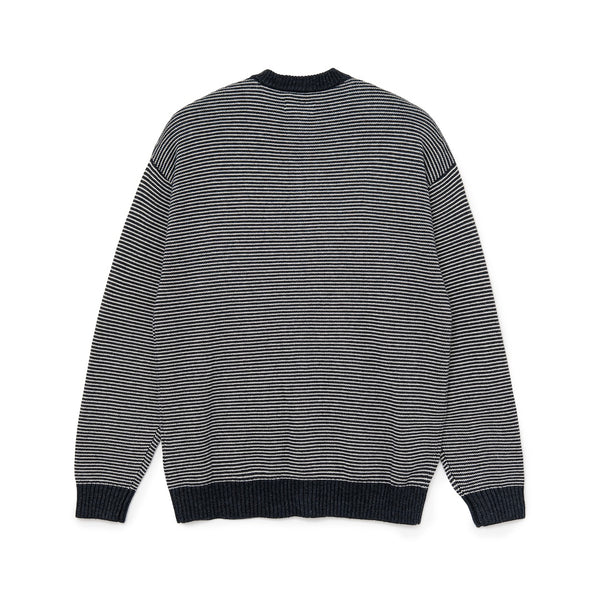 【SOL soonerorlater|ソル スーナーオアレイター】KNITTED BORDER CARDIGAN(BURGUNDY&CHARCOAL , BLACK&IVORY) 正規取扱店舗 公式オンライン通販 島根 松江 ニットカーディガン ボーダーニット 26AW
