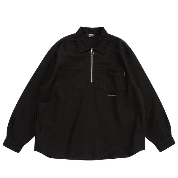 【LQQK STUDIO|ルックスタジオ】WORK SHIRT/ワークシャツ(BLACK)