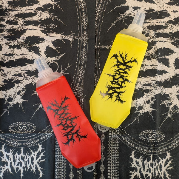 【SAVESHOCK|セーブショック】METALLIC LOGO SOFT FLASK(YELLOW , RED)正規取扱店舗 公式オンライン通販 島根 松江 26FW ランニング ソフトフラスク トレイルランニング 登山