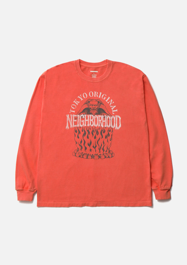 【NEIGHBORHOOD|ネイバーフッド】NH . TEE LS-3(GRAY,ORANGE )