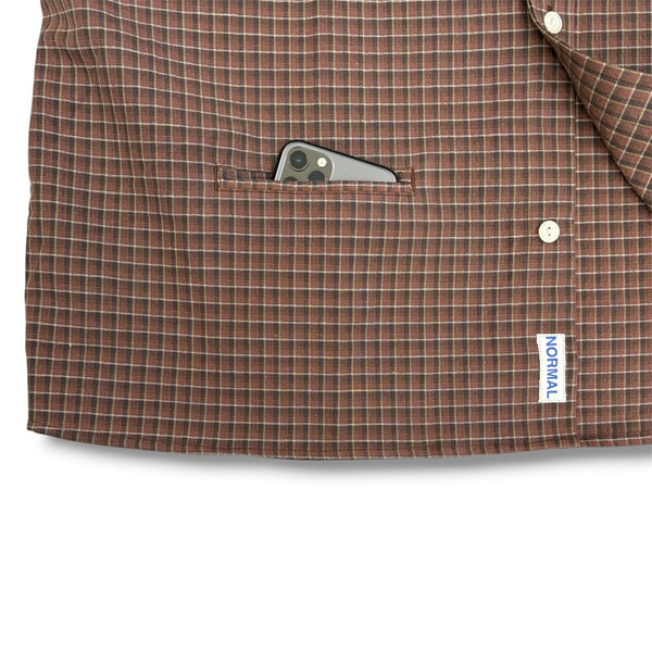 【NOROLL|ノーロール】NORMAL PANAMA S/S SHIRT/ノーマルシャツ(PANAMA CHECK)