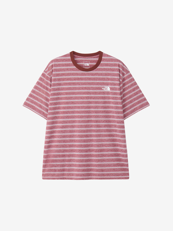 【THE NORTH FACE|ザノースフェイス】S/S FREE RUN BORDER CREW/S/Sフリーランボーダークルー(SC スマック,K ブラック)