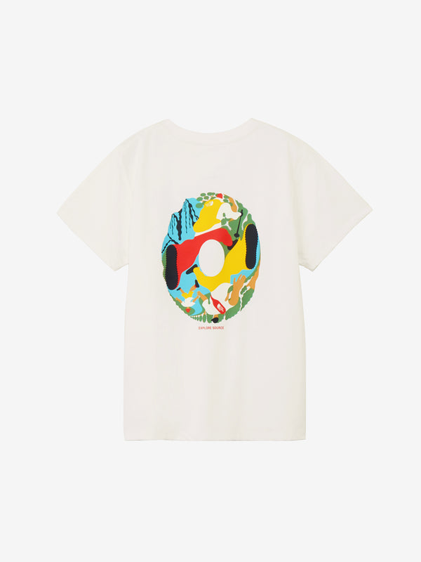 【THE NORTH FACE|ザノースフェイス】W'S S/S ES CIRCULAT TEE/ウィメンズS/S ES サーキュレーションティー(W ホワイト,Z ミックスグレー)