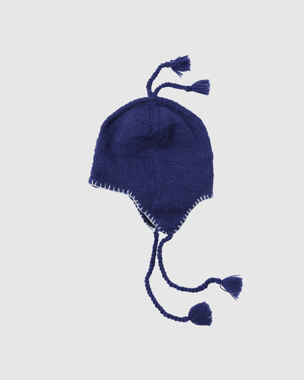 【SEDAN ALL-PURPOSE|セダンオールパーパス】HAND KNIT EAR FLAP BEANIE/ハンドニットイヤーフラップビーニー(KHAKI , NAVY)