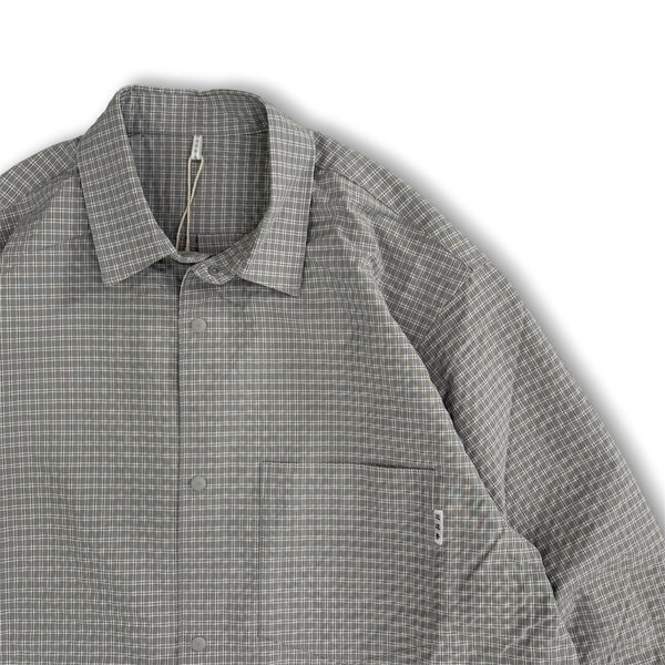 【迷迭香|マンネンロウ】PR CHECK SHIRT1/PR チェックシャツ1(OFF , GRY) 正規取扱店舗 公式オンライン通販 島根 松江 シアサッカーシャツ