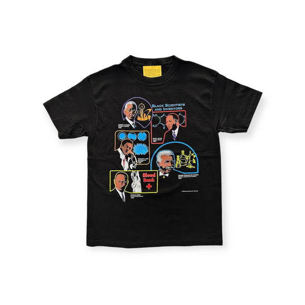 【ATLAS SCREEN PRINTING|アトラススクリーンプリンティング】VARIOUS PRINTS BLACK SCIENTIST TEE/ヴェアリアスプリントブラックサイエンティストティー(BLACK)