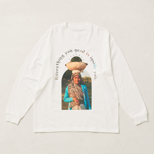 YUMIYA L/S TEE/ユミヤLS Tシャツ(WHITE)