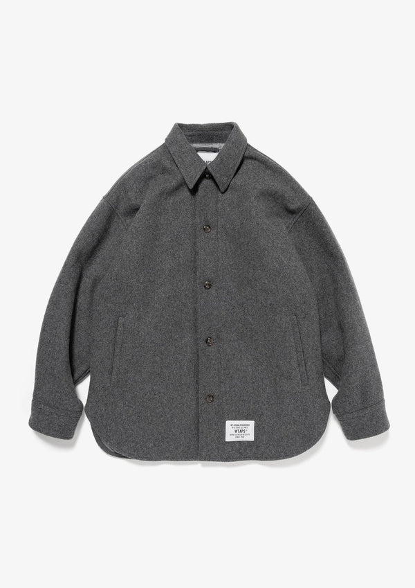 WTAPS
WCPO / JACKET / WONY. MELTON
品番:262TQDT-JKM02
FABRIC:ウール 90% /ナイロン 10%
COLOR:BLACK:GRAY