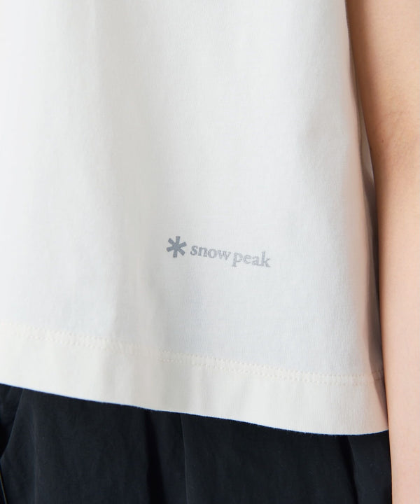 【SNOW PEAK|スノーピーク】W'S OG MERCERIZED SLEEVELESS T-SHIRT/ウィメンズOGマーセライズドスリーブレスTシャツ(OFF WHITE , BLUE , BLACK)
