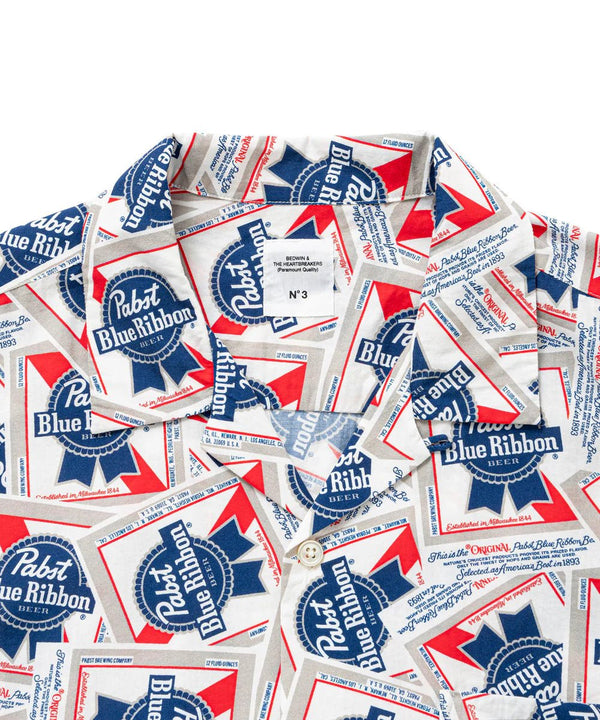 【BEDWIN |ベドウィン】Pabst Ex. S/S OPEN COLLAR SHIRT "COLIN" (MIX) - STREAM【BEDWIN |ベドウィン】Pabst Ex. S/S OPEN COLLAR SHIRT "COLIN" (MIX)STREAML